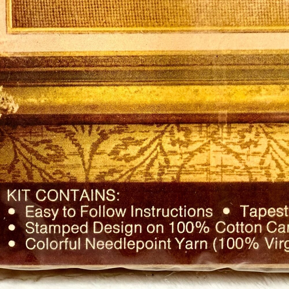 Avon Creative Needlecraft Owl Needlepoint Kit Stamped Canvas/Wool Yarn - NOS - Picture 3 of 6